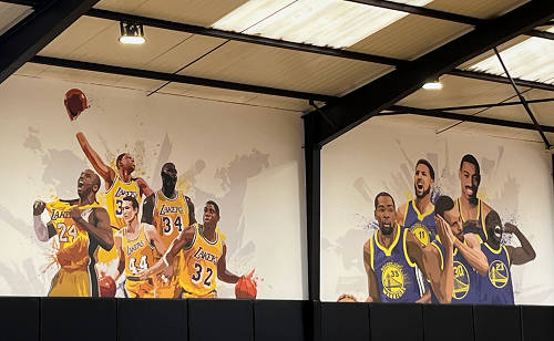 COMATEF - Habillage décoratif salle de basket a Sainte-Luce-sur-Loire - Lakers